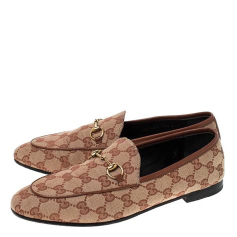 beige gucci loafers